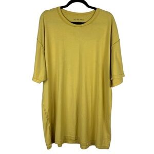 We The Free Yellow 100% Cotton Short Sleeve Expose Seaming Tee Size M/L